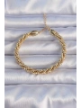 Pirinç Altın Renk Sarmal Model Bileklik