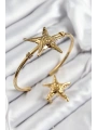Pirinç Deniz Yıldızı Model Gold Renk Bileklik Yüzük Set
