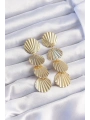 Pirinç Gold Renk Deniz Kabuğu Model Sallantılı Küpe