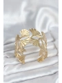 Pirinç Gold Renk Levha Yelpaze Model Kadın Bileklik