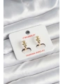 Pirinç Gold Renk Yıldız Kadın Küpe