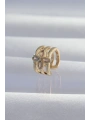 Pirinç Gold Renk Yonca Earcuff Küpe