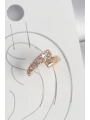 Pirinç Gold Renk Zirkon Taşlı Kadın Kıkırdak Küpe