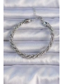 Pirinç Gümüş Renk Sarmal Model Bileklik