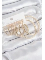 Pirinç Halka Model Gold Renk Kadın Set Küpe