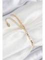 Pirinç Zirkon Taşlı Dikdörtgen Model Ezme Zincir Gold Renk Kadın Bileklik
