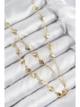 Pirinç Zirkon Taşlı Kalp Model Gold Renk Y Kolye