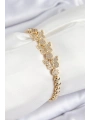 Pirinç Zirkon Taşlı Kelebek Model Gold Renk Kadın Bileklik