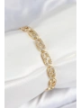Pirinç Zirkon Taşlı Messika Model Gold Renk VIP Seri Kadın Bileklik