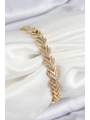 Pirinç Zirkon Taşlı Sıralı Ok Model Gold Renk Kadın Bileklik