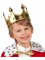 Plastik Kral Tacı Altın Renk Çocuk Boy (5047)