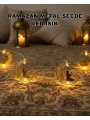 Ramazan Ay Işığı Secde Eden Adam Silüetli LED Peri Işığı