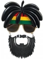 Rasta Peruklu Rasta Sakallı Bob Marley Bıyıklı Parti Gözlüğü 27x18 cm (5047)