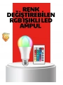 RGB Uzaktan Kumandalı LED Ampul 16 Renkli A Kalite Orijinal