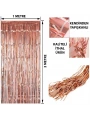 Rose Gold Püsküllü Kapı Perdesi - Parti, Bekarlığa Veda, Doğum Günü 1x2 m (5047)