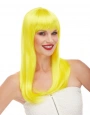 Sarı Renk Uzun Düz Parti Peruğu (5047)