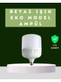 Şarjlı LED Torch Ampul 30 Watt Beyaz Işık Enerji Tasarruflu