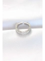 Sıralı Baget Taşlı Silver Renk Ayarlanabilir Yüzük