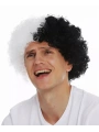 Siyah Beyaz Kıvırcık Afro Bonus Peruk Taraftar Bonus Saç (5047)