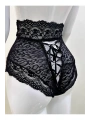Siyah Dantelli Yüksek Bel Külot Venüs-k1013