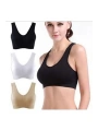 Siyah Dikişsiz Kadın Pedli Sütyen Korse - 704