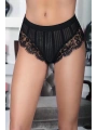 Siyah Kadın Çizgili Külot Veronica-k1008