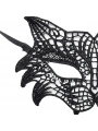 Siyah Renk Kedi Model Dantel İşleme Parti Maskesi (5047)