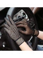 Siyah Renk Likralı File Eldiven Parmaklı Örgü Eldiven Yetişkin Boy (5047)
