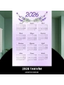 Takvim 2026 Premium A3 300 Gr Dijital Baskı Lavanta
