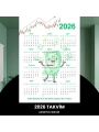 Takvim 2026 Premium A3 300 Gr Dijital Baskı Yeşil Para