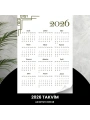 Takvim 2026 Premium A4 300 Gr Dijital Baskı Beyaz