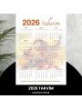 Takvim 2026 Premium A4 300 Gr Dijital Baskı Turuncu