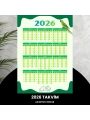 Takvim 2026 Premium A4 300 Gr Dijital Baskı Yeşil-beyaz