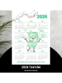 Takvim 2026 Premium A4 300 Gr Dijital Baskı Yeşil Para