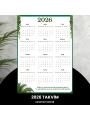 Takvim 2026 Premium A4 300 Gr Dijital Baskı Yeşil Yaprak