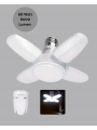Tasarruflu Pervane LED Ampül 4 Kollu 60 Watt Geniş Alan Aydınlatma