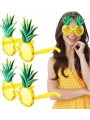 Tropikal Hawaii Ananas Şekilli Parti Gözlüğü 9.5 x 14 cm (5047)