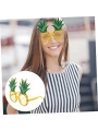 Tropikal Hawaii Ananas Şekilli Parti Gözlüğü 9.5 x 14 cm (5047)