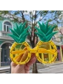 Tropikal Hawaii Ananas Şekilli Parti Gözlüğü 9.5 x 14 cm (5047)