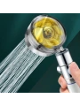 Turbo Duş Başlığı Su Tasarruflu 360 Hareketli Pervaneli Tazyikli Tuşlu Duş Başlığı (5047)