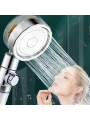 Turbo Pervaneli ve Filtreli Su Tasarruflu 360 Derece Dönebilen Tazyikli Duş Başlığı (5047)