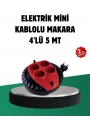 Türkiye Üretimi 5 Metre 4 Prizli Kablolu Makara