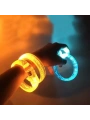 Turuncu Led Işıklı Baskı Yapılabilen Pilli Bileklik Bilezik 1,5 cm Genişlik (5047)