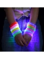 Turuncu Led Işıklı Baskı Yapılabilen Pilli Bileklik Bilezik 1,5 cm Genişlik (5047)