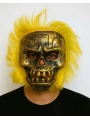 Wild Skull - Bakır Kafatası Sarı Saçlı İskelet Maske (5047)
