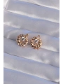 XUPİNG Rose Renk Oval Zirkon Taşlı Burgu Model Küpe