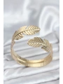 Yaprak Model Gold Renk Kadın Bileklik