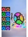 Yeni Nesil RGB Işıklı 10Metre Şerit Led Kumandalı Şarj Edilebilir