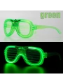 Yeşil LED Işıklı Parti Gözlüğü – Neon Glow Şerit Gözlük 3 Modlu (5047)