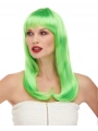 Yeşil Renk Uzun Düz Parti Peruğu (5047)